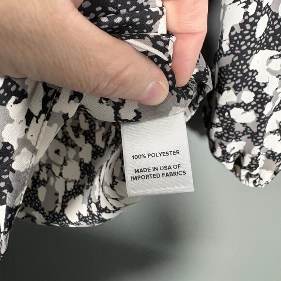 Evereve Peyton Jensen Black & White One Shoulder Tori Top - Size Small - Peasant - Picture 5 of 6